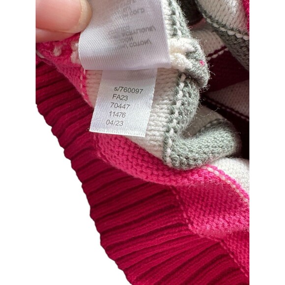 Loft Women’s Petite Striped Honeycomb Stitch Holiday Winter Sweater Size MP - Picture 5 of 7